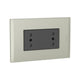 NOBILE ENCHUFE DOBLE 2P+PLACA ANTRACITA PLACA TERRA AF2113E1ATI