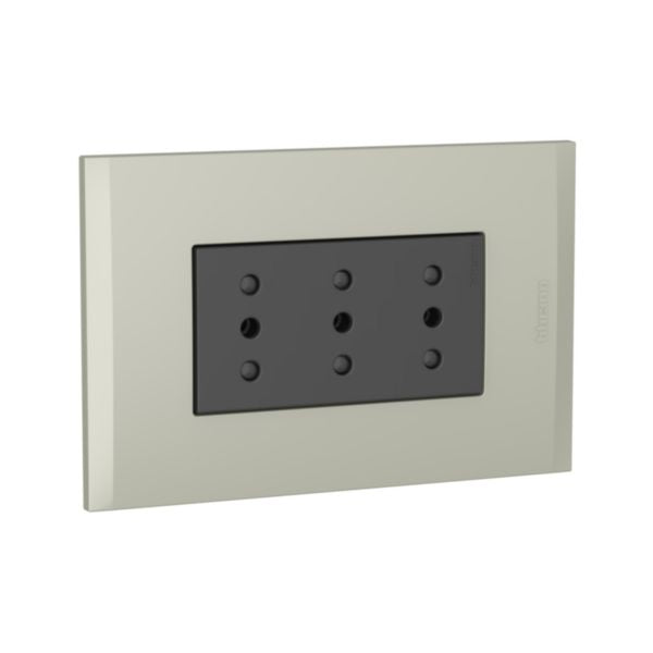 NOBILE ENCHUFE TRIPLE 2P 10A ANTRACITA PLACA TERRA AF2113E3ATI