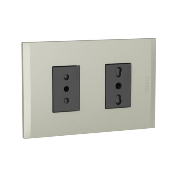 NOBILE TOMA CORRIENTE 10A + 10/16A BLACK PLACA TERRA AF2293EATI