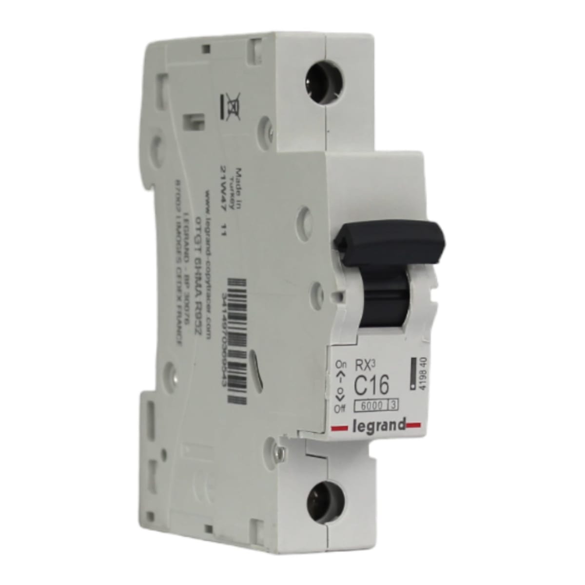 INTERRUPTOR TERMOMAGNETICO 1X16A + NEUTRO C6  06KA 419851