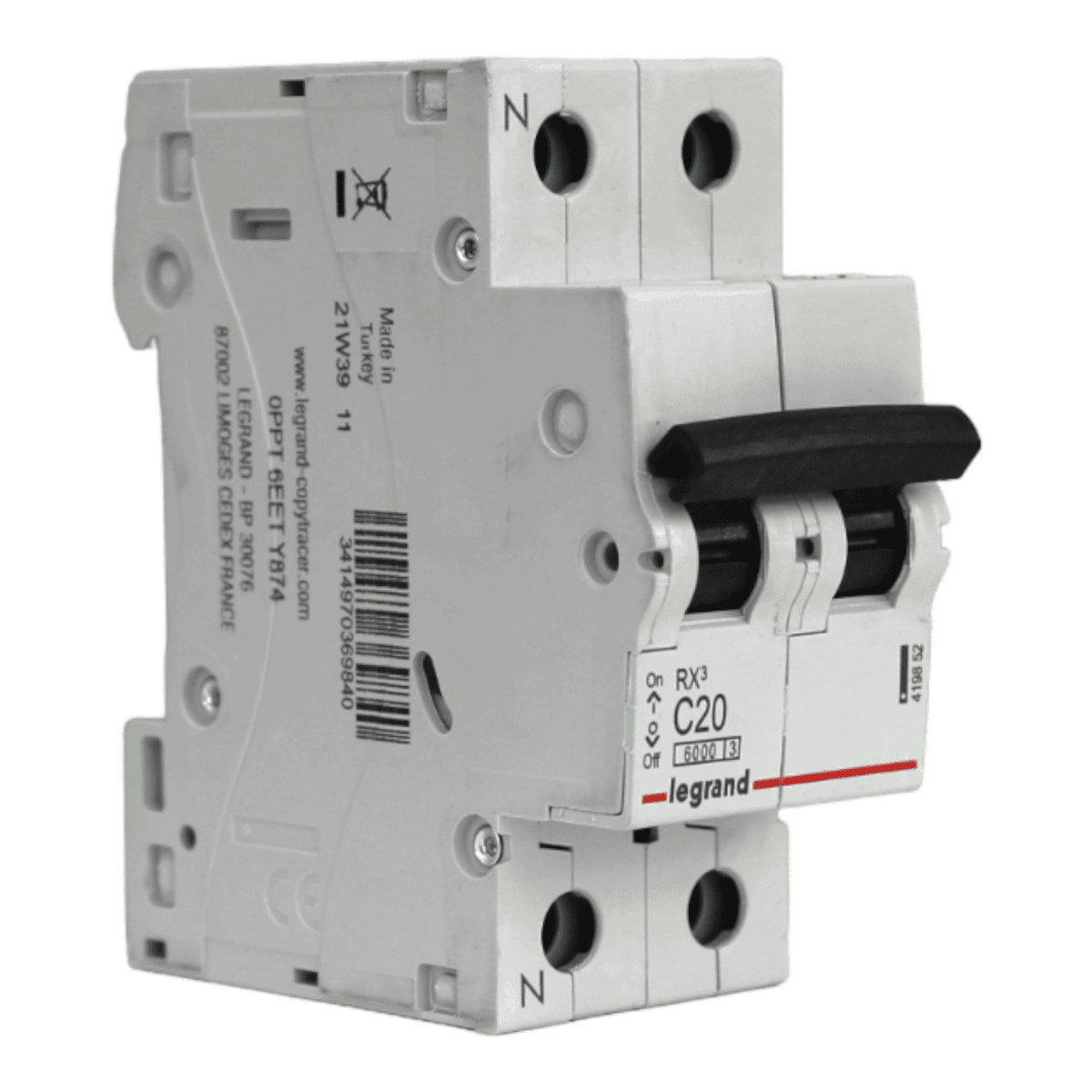 INTERRUPTOR TERMOMAGNETICO 1x20A+N C 6KA 419852