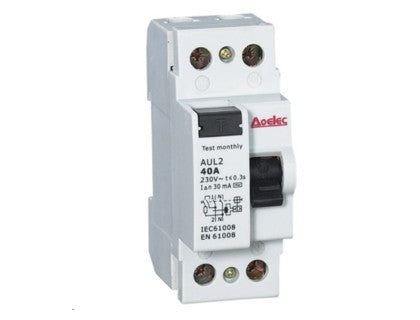 AOELEC PROTECTOR DIFERENCIAL 2x40A 30mA CD748