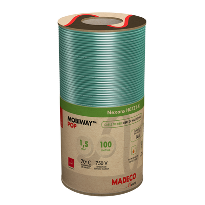 MOBIWAY POP CONDUCTOR H07Z1-K 1.5 MM VERDE 100M
