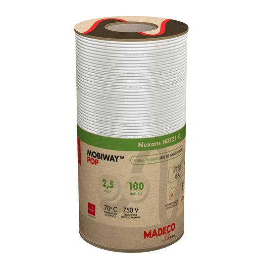 MOBIWAY POP CONDUCTOR  H07Z1-K 2.5 MM BLCO 100M