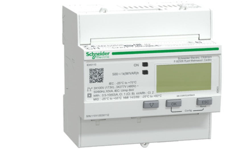 CONTADOR TRIFASICO RIEL DIN 63A A9MEM3110