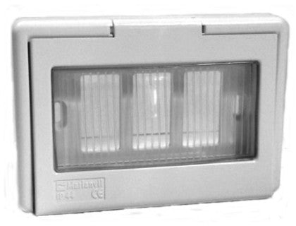 TAPA RECTANGULAR PVC 3 PUESTOS IP44 TECHNOVA