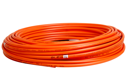 TUBO CURVABLE PVC 16 MM NARANJO FUERTE LIBRE DE HALOGENOS