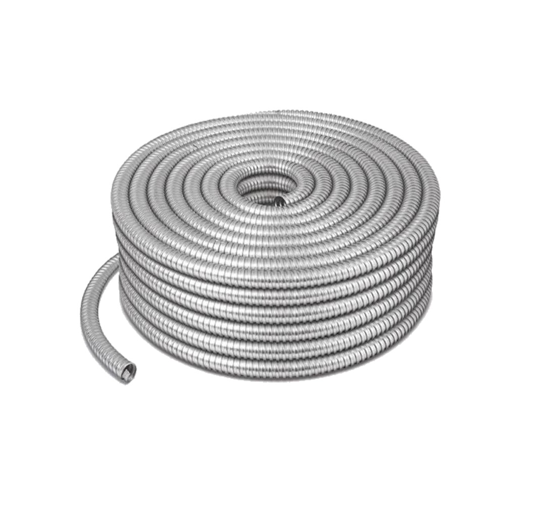 TUBO FLEXIBLE METALICO CORRUGADO 20MM GRIS